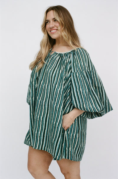 Ria Mini Dress ~ Cyan Candy