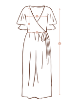 Zuri Wrap Dress ~ Peony