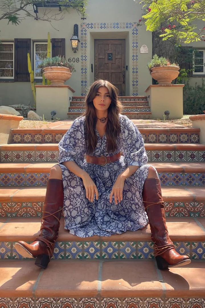 Kyra Midi Dress ~ Blue Iris