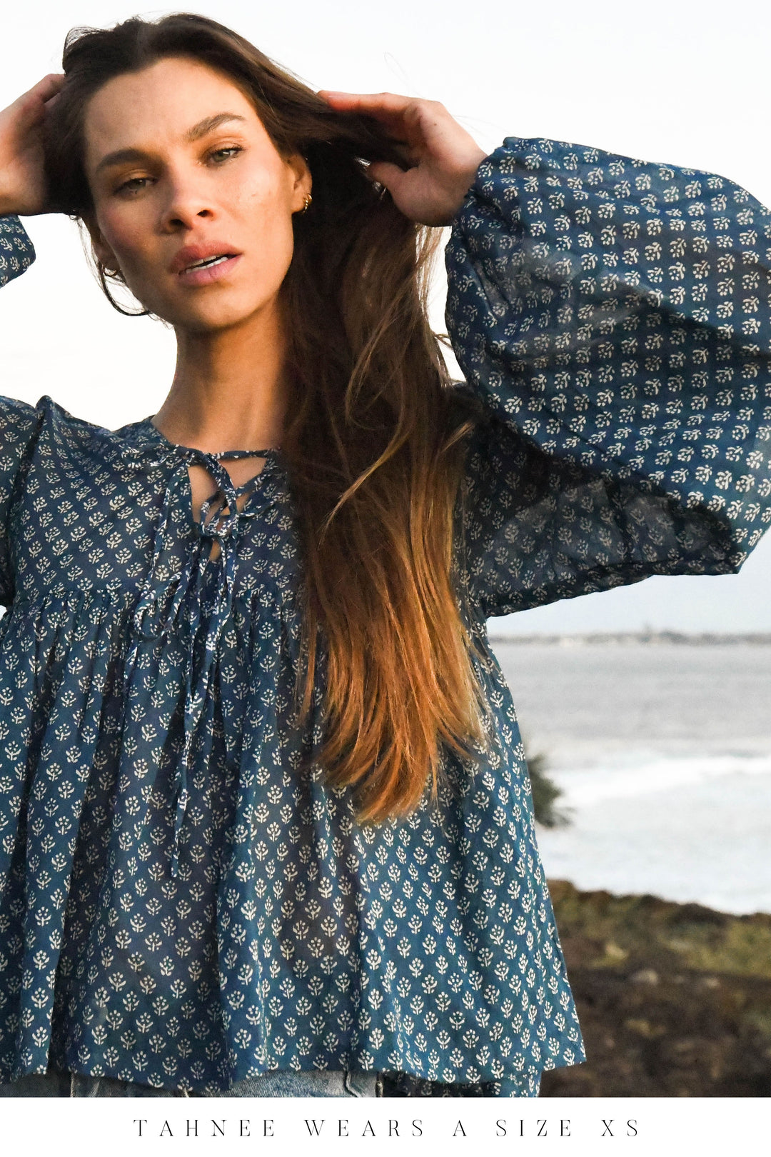 Rashmi Blouse ~ Navy