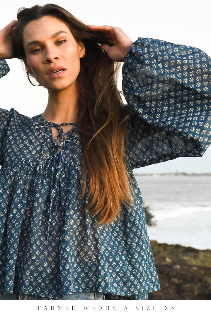 Rashmi Blouse ~ Navy