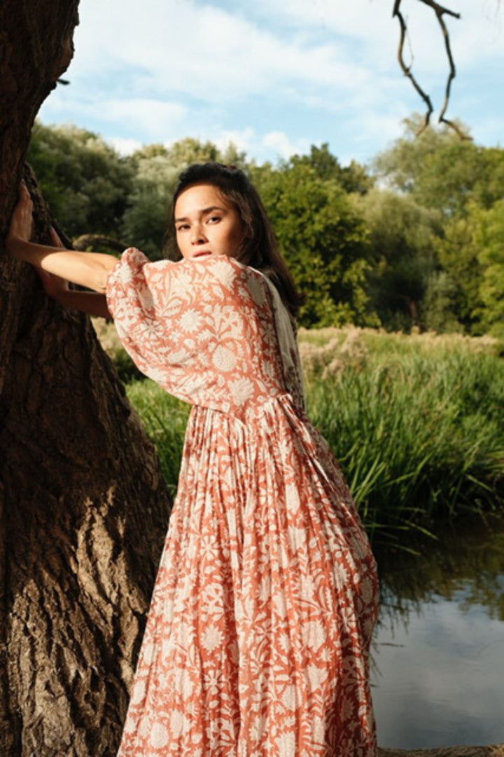 Diya Midi Dress ~ Chestnut