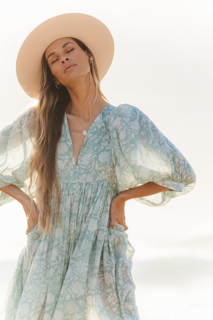 Kyra Midi Dress ~ Jade