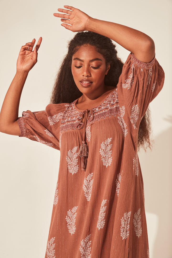 Mishka Maxi Dress - Hazelnut