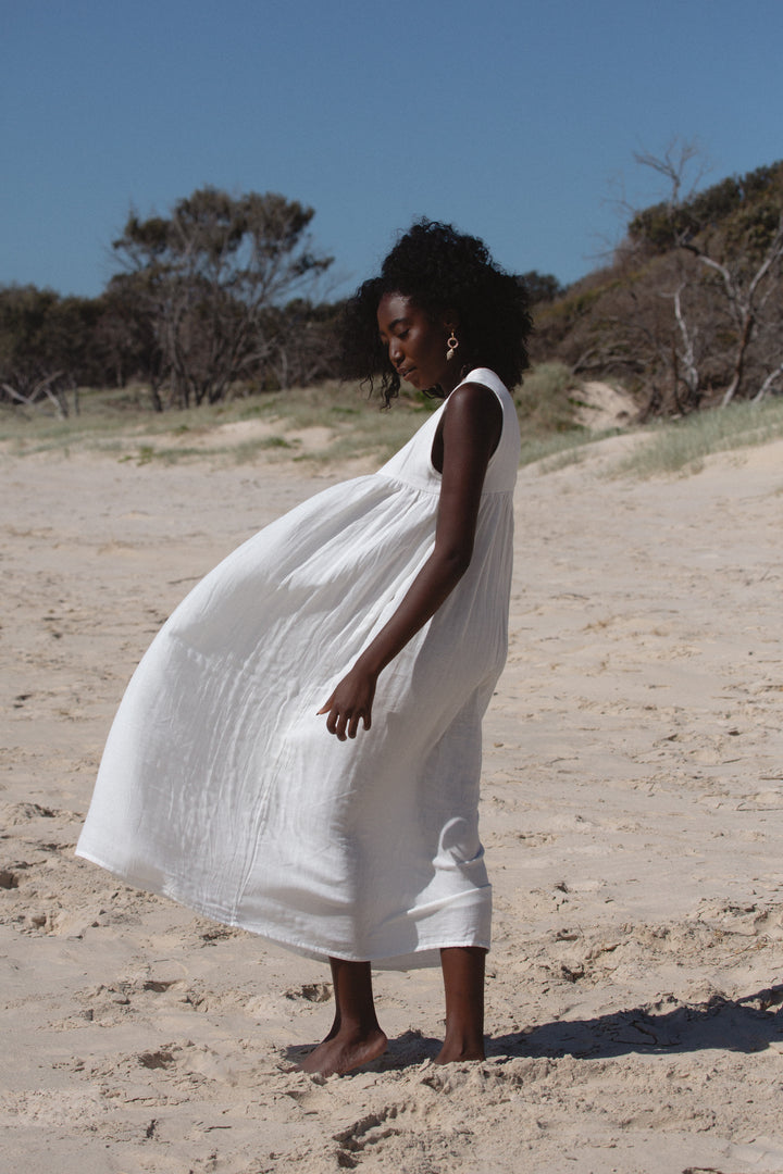 Aalia Dress ~ White Gauze