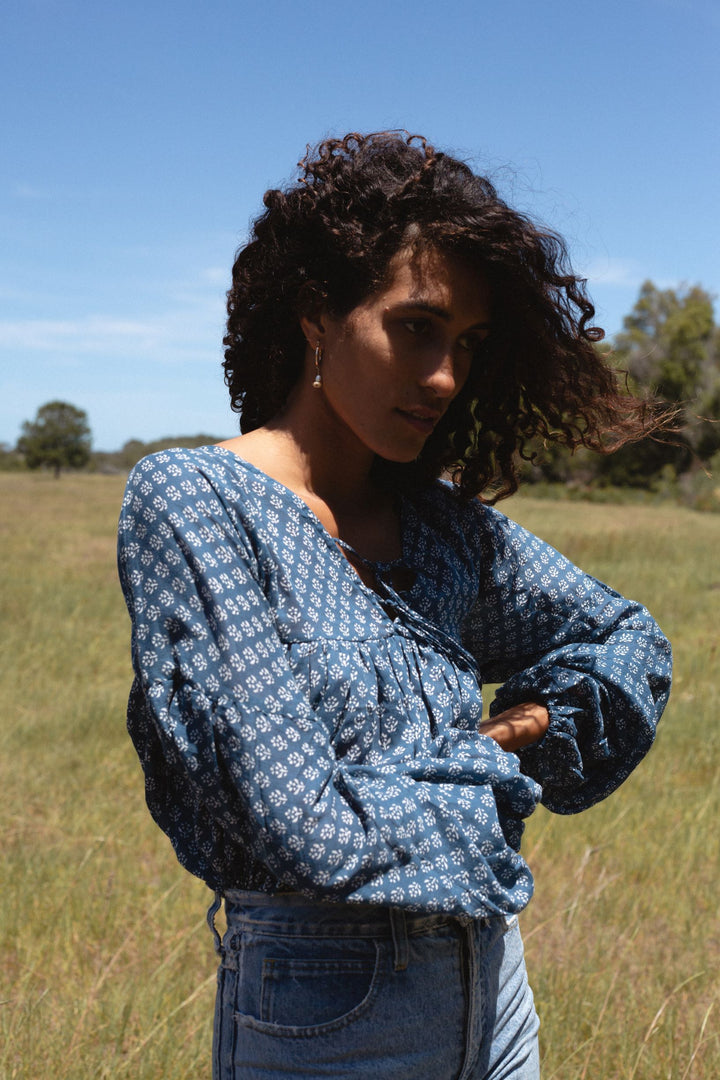 Rashmi Blouse ~ Navy